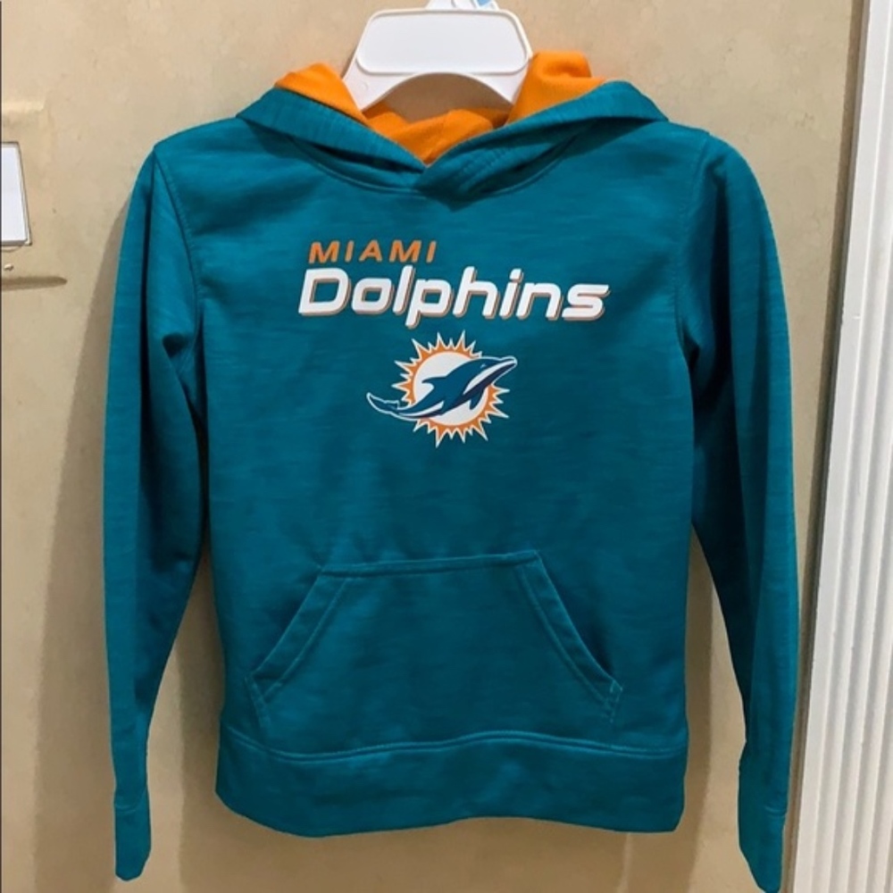 NFL Miami Dolphins Hooded Sweatshirt Boys Size 8